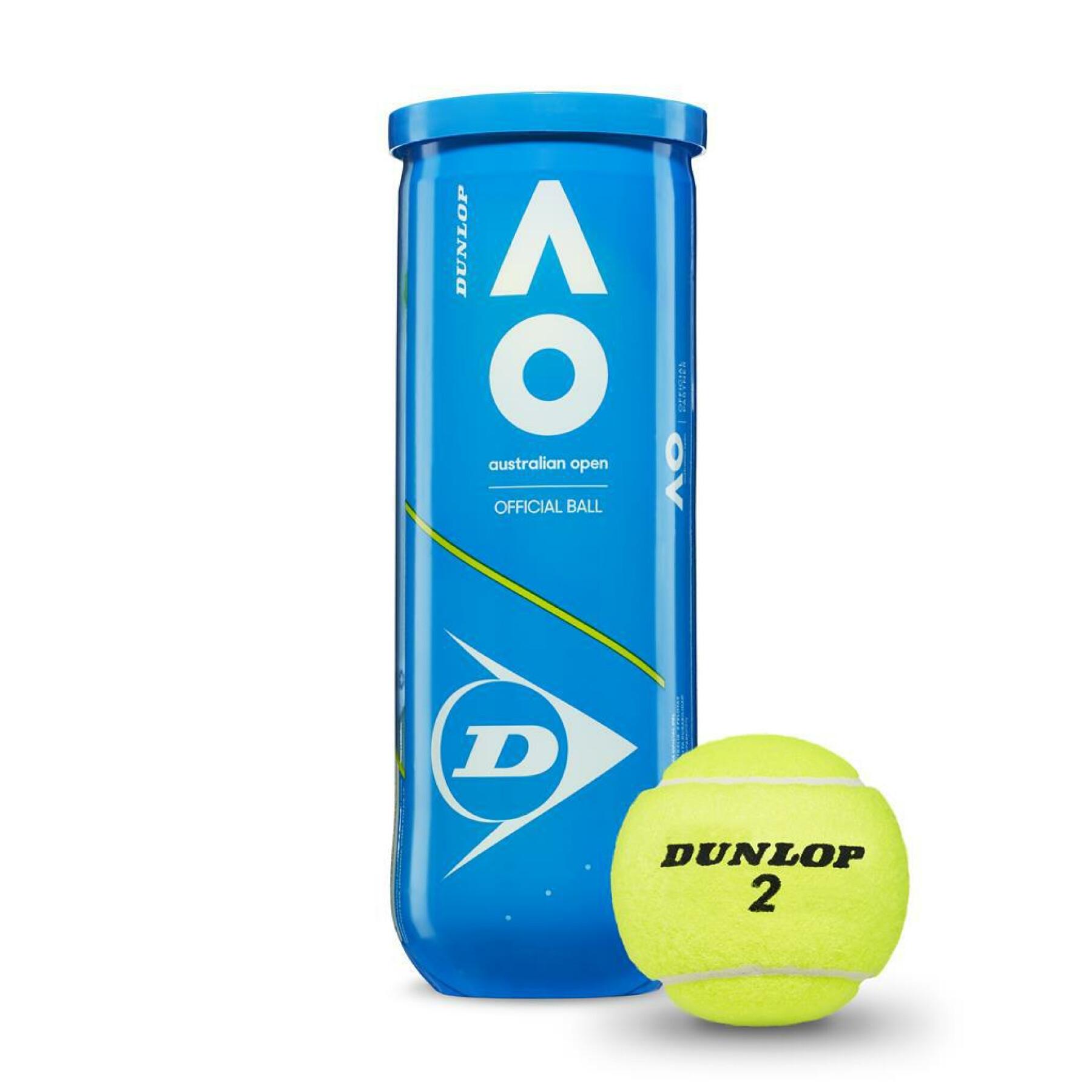 Uppsättning med 3 tennisbollar Dunlop australian open