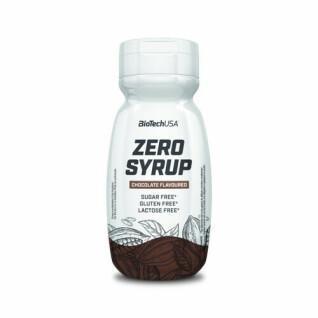 Förpackning med 6 snacksrör Biotech USA zero syrup - Chocolate 320ml