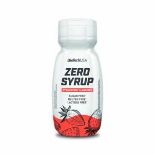 Förpackning med 6 snacksrör Biotech USA zero syrup - Fraise 320ml