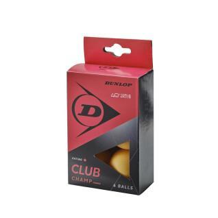 Låda med 6 bordtennisbollar Dunlop 40+ Club Champ