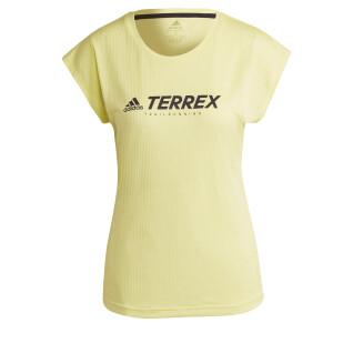 T-shirt för kvinnor adidas Terrex Primeblue Trail Functional Logo