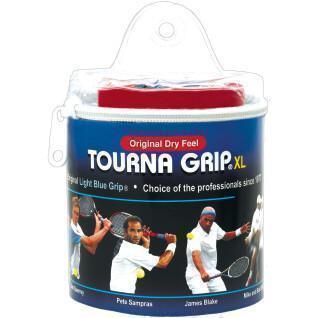 Blisterförpackning med 30 tennisöverhandtag Tourna Grip 30XL