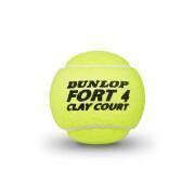 Uppsättning med 4 tennisbollar Dunlop fort clay court 4tin