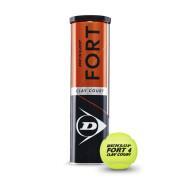 Uppsättning med 4 tennisbollar Dunlop fort clay court 4tin