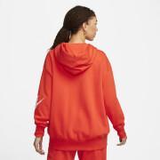 Kapuschongtröja med dragkedja för kvinnor Nike Fleece DNC